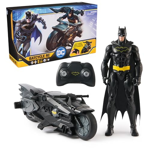 DC Comics Batman Stealth Remote Control Batcycle with 12 Batman Action Figure Super Hero Kids Toys for Boys and Girls Ages 4  Up - Image 1