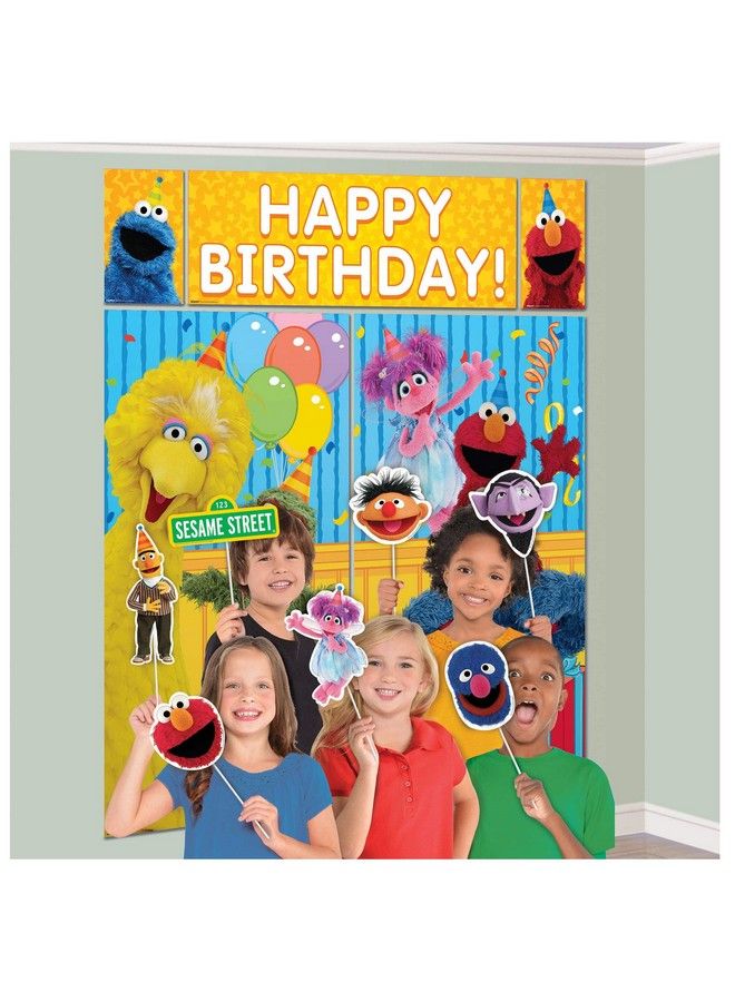 Amscan Sesame Street Elmo Scene Setters Wall Banner Decorating Kit Birthday Party Supplies,Multicolor - Image 3