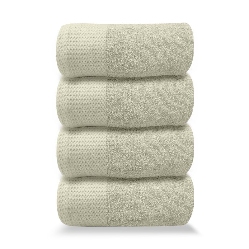 LABHAM® - 450GSM Hand Towels, Pure Cotton, Super Soft, Anti Bacterial, Light Weight, Pack of 4Pc Hand Towels (40cm x 60cm) - Image 1