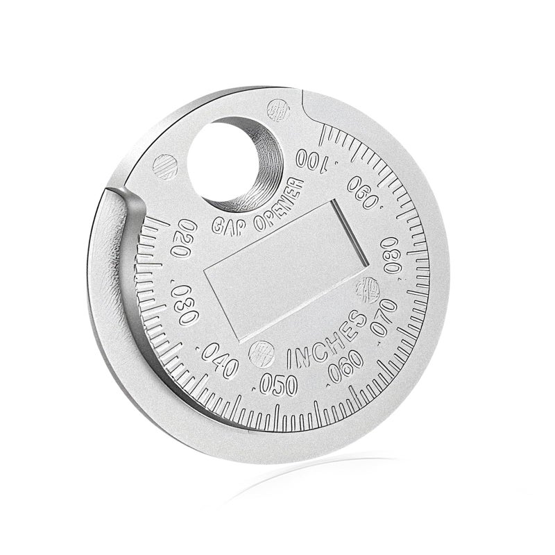 NYTKL Spark Plug Measuring Tool, Wire Spark Plug Gap Gauge Scaled from 0.020 to 0.100 Inch, Universal Zinc Alloy Spark Plug Adjustment Tools Gapper Gauge, Car Accessories (1PCS) - Image 1