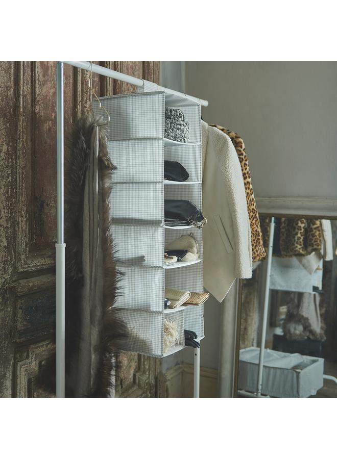 erorex Storage With 7 Compartments, White/Grey, 30X30X90 Cm - Image 3