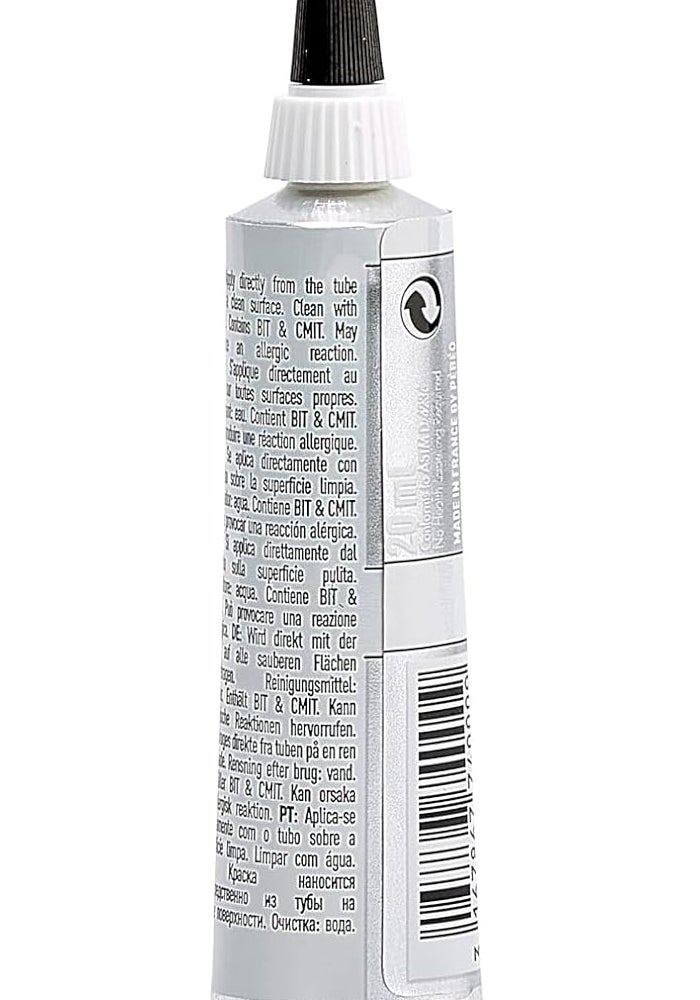 PEBEO Cerne Relief Dimensional Paint in Silver - 20 ml Tube for Art and Craft Projects - Image 2