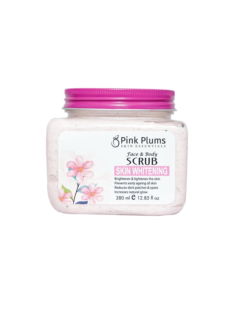 Pink Plums Skin Whitening  Scrub Face and Body 380 ML Luxury Collection Paraben Free - Image 1