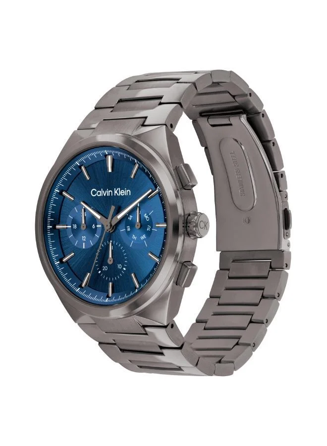 CALVIN KLEIN 3-Hand Distinguish Collection Quartz Movement Watch For Men With Grey Stainless Steel Bracelet - 25200443