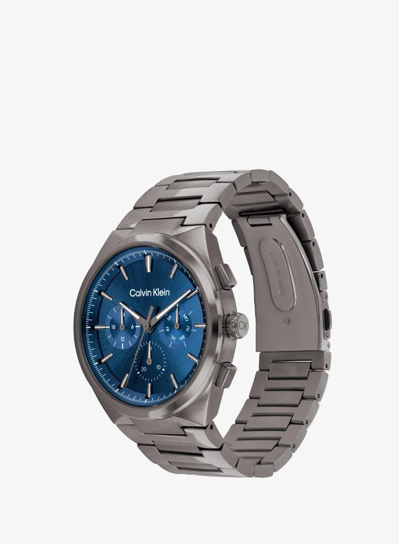 Calvin Klein  3-Hand Distinguish Collection Quartz Movement Watch For Men With Grey Stainless Steel Bracelet - 25200443 for Men | Best Price UAE