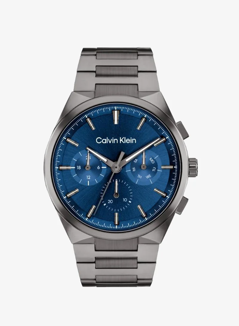 CALVIN KLEIN 3-Hand Distinguish Collection Quartz Movement Watch For Men With Grey Stainless Steel Bracelet - 25200443