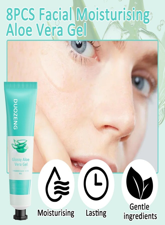 DuoZeng 8PCS Aloe Vera Gel for Face,Hydrating Refreshing Aloe Vera Gel for Sunburn Relief,Travel Size Non-sticky Aloe Vera Face Moisturizer,Fast Absorbing After Sun Lotion Aloe Gel Moisturizer - Image 2
