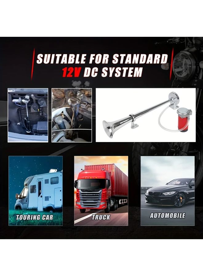 24V Super Loud Car Air Horn Single Trumpet Loud Compressor for Car Truck Boat Train Auto Sound Signal - Image 5