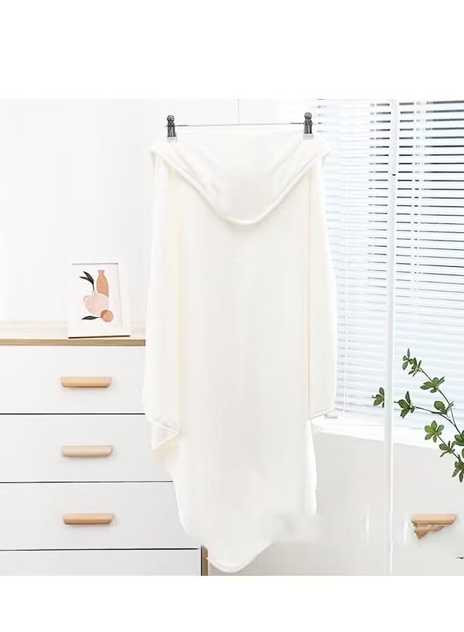 Berma Baby منشفة أطفال بغطاء للرأس، رداء حمام للأطفال الصغار، منشفة أطفال ناعمة، بطانية لحديثي الولادة، منشفة حمام من الصوف المرجاني، منشفة سباحة، شال ماص سميك برسوم كرتونية/منشفة أطفال ناعمة فائقة الامتصاص للذكور والإناث، 80*80 سم - Image 4