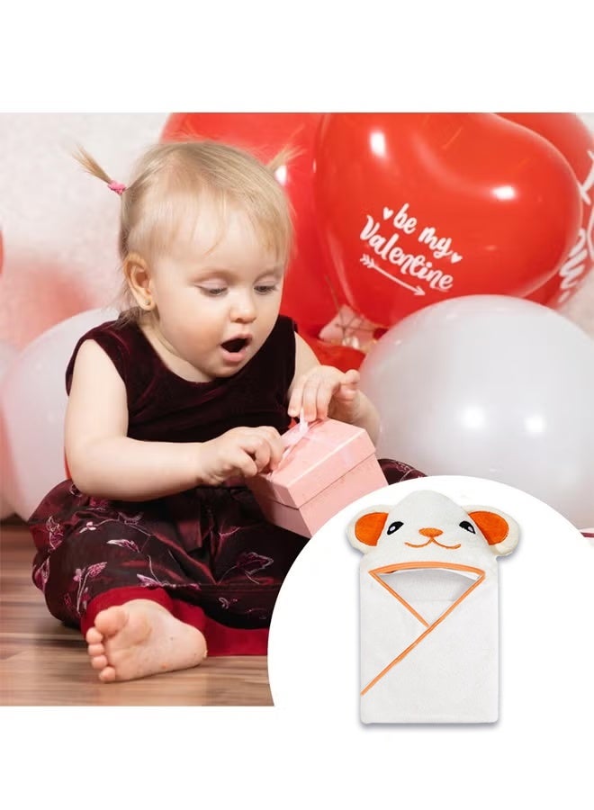 Berma Baby منشفة أطفال بغطاء للرأس، رداء حمام للأطفال الصغار، منشفة أطفال ناعمة، بطانية لحديثي الولادة، منشفة حمام من الصوف المرجاني، منشفة سباحة، شال ماص سميك برسوم كرتونية/منشفة أطفال ناعمة فائقة الامتصاص للذكور والإناث، 80*80 سم - Image 5