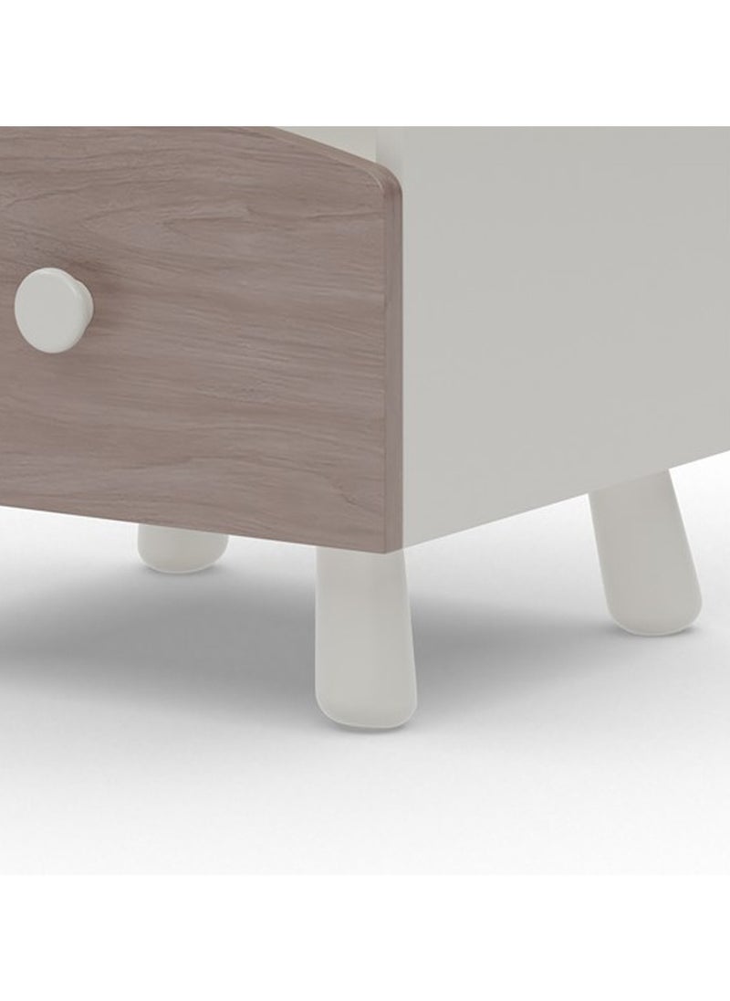 ROYALOAK Royaloak Chiron Side Table | One Drawer & One Shelf | HDF Construction | Elegant Matte Finish | Modern Design | Durable & Long-lasting | Side Table with Storage  - Image 5