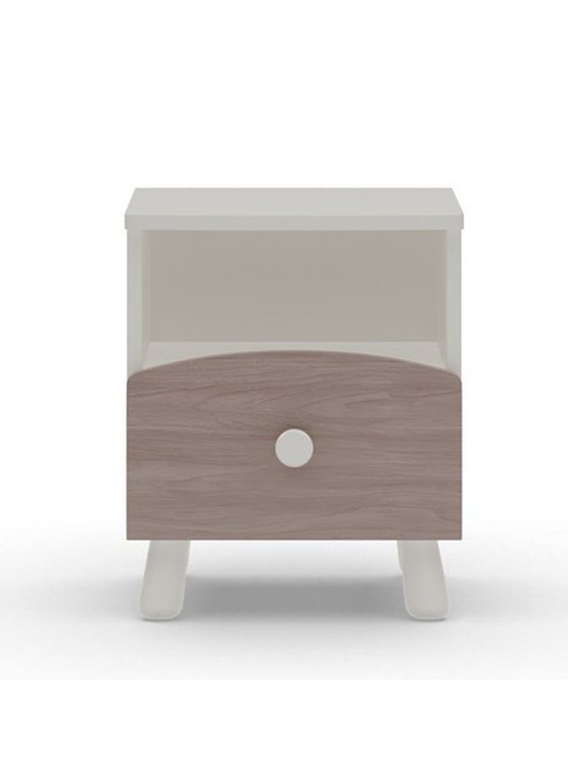 ROYALOAK Royaloak Chiron Side Table | One Drawer & One Shelf | HDF Construction | Elegant Matte Finish | Modern Design | Durable & Long-lasting | Side Table with Storage  - Image 2