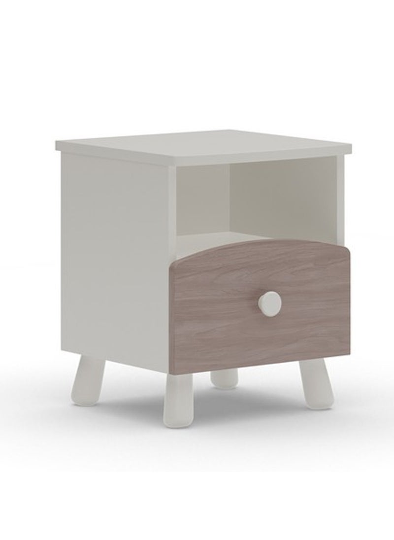 ROYALOAK Royaloak Chiron Side Table | One Drawer & One Shelf | HDF Construction | Elegant Matte Finish | Modern Design | Durable & Long-lasting | Side Table with Storage  - Image 4