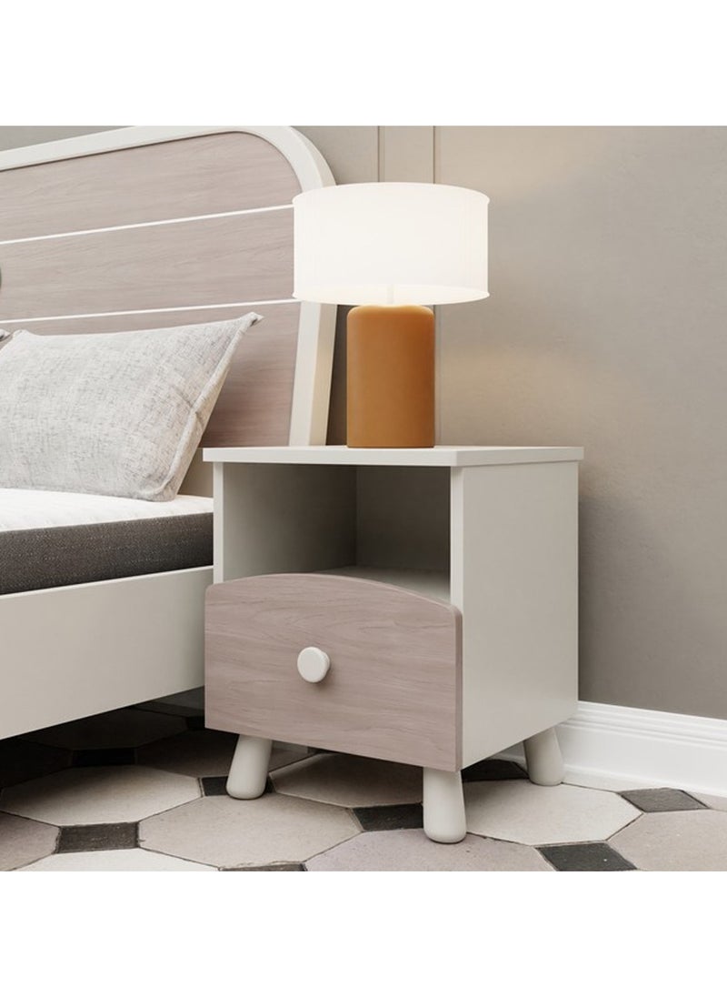 ROYALOAK Royaloak Chiron Side Table | One Drawer & One Shelf | HDF Construction | Elegant Matte Finish | Modern Design | Durable & Long-lasting | Side Table with Storage  - Image 1