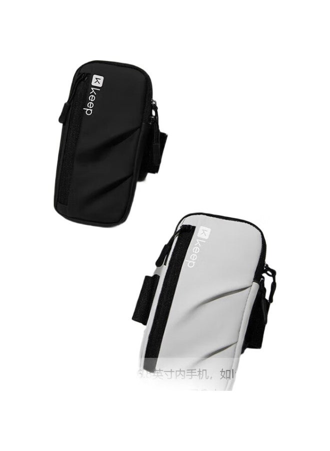 Keep Running Armband Phone Holder For Men And Women, Sports Arm Sleeve, Fitness Equipment, Arm And Wrist Storage Pouch, Gray - Image 3