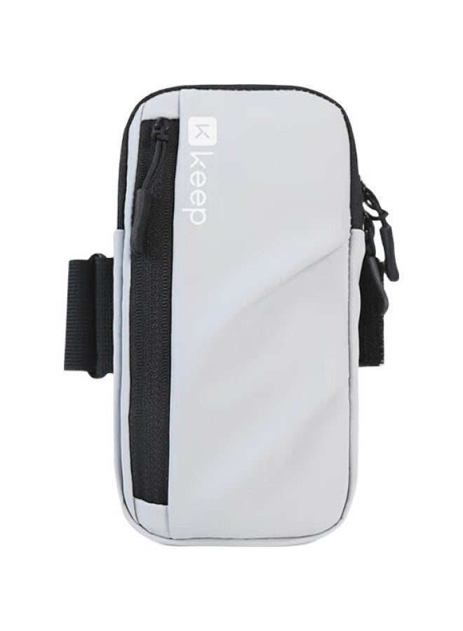 Keep Running Armband Phone Holder For Men And Women, Sports Arm Sleeve, Fitness Equipment, Arm And Wrist Storage Pouch, Gray - Image 2