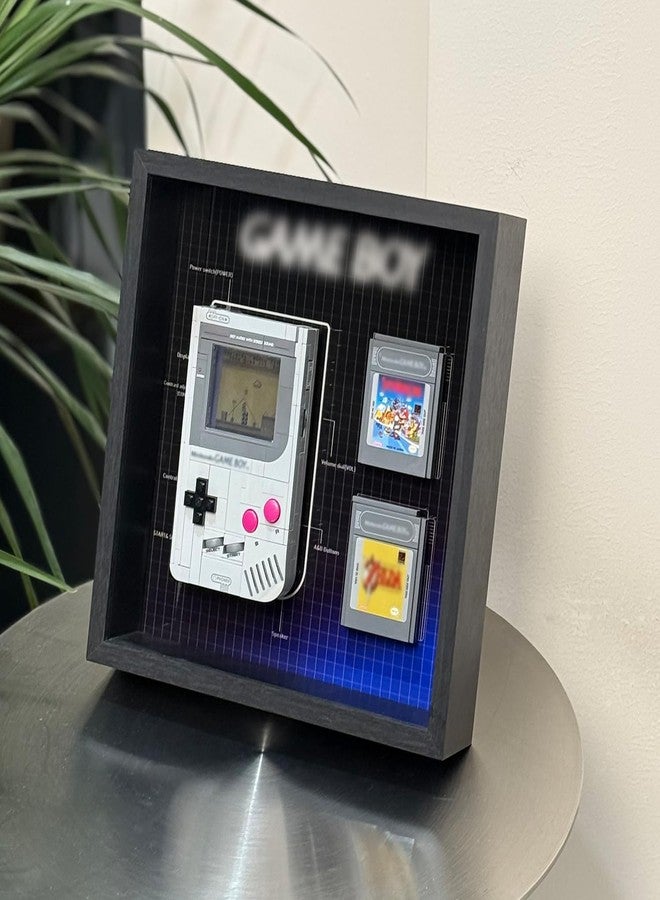 iLuane لوحة عرض iLuane لجهاز LEGO Super Mario Game Boy - مجموعات بناء كلاسيكية للبالغين 72046، حامل جداري لهواة جمع التحف، ديكور للغرفة أو المكتب (لا تشمل السيارة) - Image 3