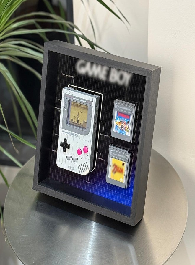 iLuane لوحة عرض iLuane لجهاز LEGO Super Mario Game Boy - مجموعات بناء كلاسيكية للبالغين 72046، حامل جداري لهواة جمع التحف، ديكور للغرفة أو المكتب (لا تشمل السيارة) - Image 1