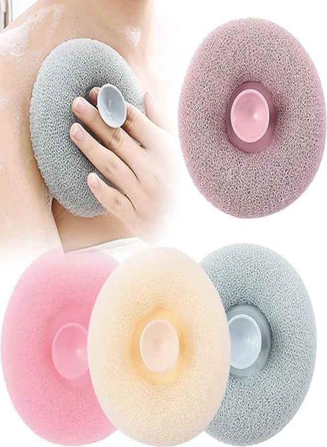 ZAKOFOL Ultra Soft Exfoliating Bath Shower Scrub Sponge for Men, Women, and Baby | Round Bathing Foam Loofah for Mud & Dirt Removal | Gentle Body Exfoliator with Suction Cup | 1 Piece - Image 2