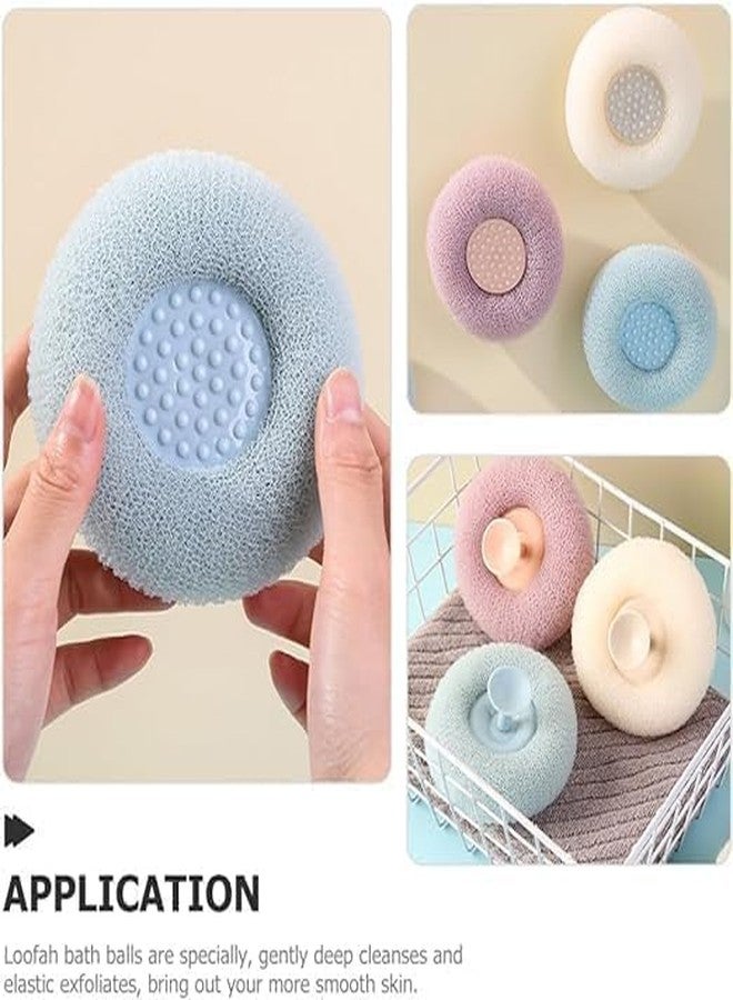 ZAKOFOL Ultra Soft Exfoliating Bath Shower Scrub Sponge for Men, Women, and Baby | Round Bathing Foam Loofah for Mud & Dirt Removal | Gentle Body Exfoliator with Suction Cup | 1 Piece - Image 4
