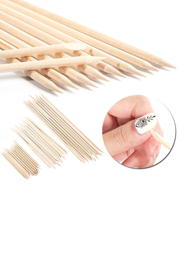 CYTHERIA Wood Stick Cuticle Pusher Remover Ivory - Image 3