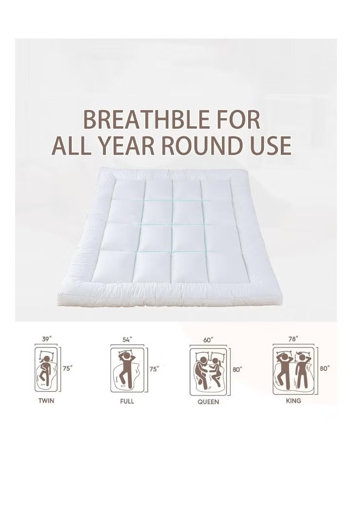 Soufa Dibaj Microfiber Mattress Topper 10 cm With Microfiber Filling and Rubber Corners Edges - Image 3