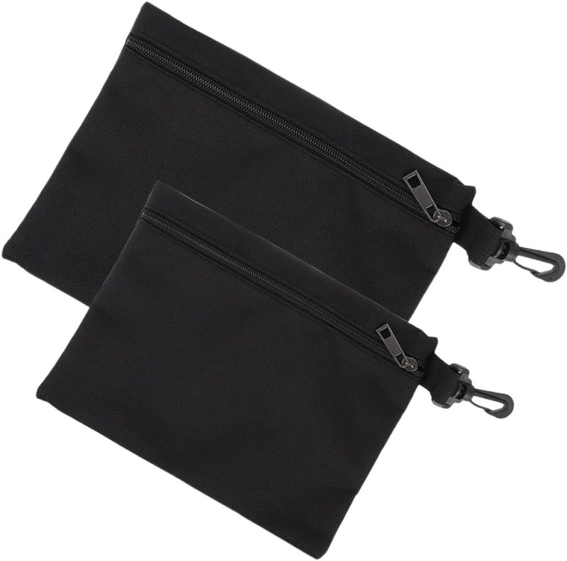 Zerodeko 2pcs Tool Pouches with Zipper Small Canvas Tool Organizer Bags Portable Storage Pouches and Small Parts for Home and Travel 6x6.5in 9x7in - Image 1
