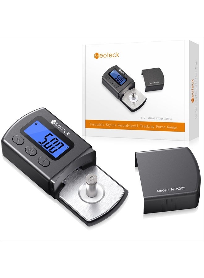 Neoteck مقياس قوة إبرة القرص الدوار الرقمي 0.01 جرام/5.00 جرام مع إضاءة خلفية زرقاء لذراع التوازن وكارترج الفونو - Image 1