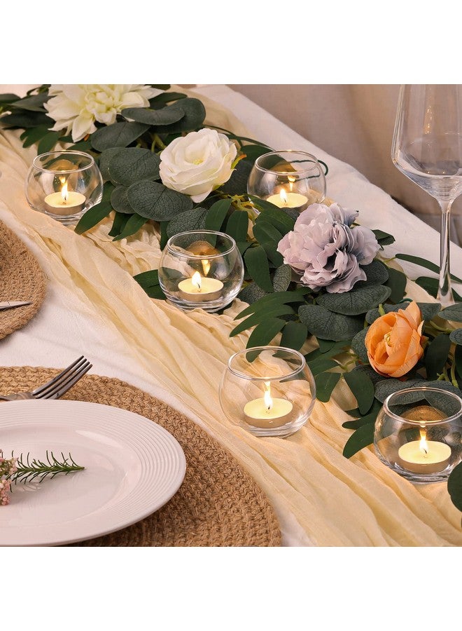 Volens Volens 24PCS Clear Votive Candle Holders for Table Centerpieces, Round Glass Tealight Candle Holders Bulk for Wedding Decor and Home Decorations  - Image 2