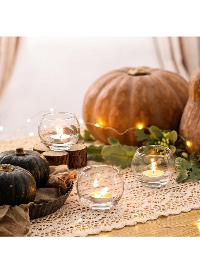 Volens Volens 24PCS Clear Votive Candle Holders for Table Centerpieces, Round Glass Tealight Candle Holders Bulk for Wedding Decor and Home Decorations  - Image 5