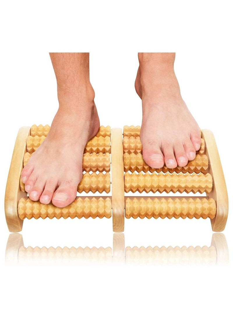 Generic - Plantar Foot Massager Wooden Leg Massage Roller Foot Acupuncture Health Ball - Image 1