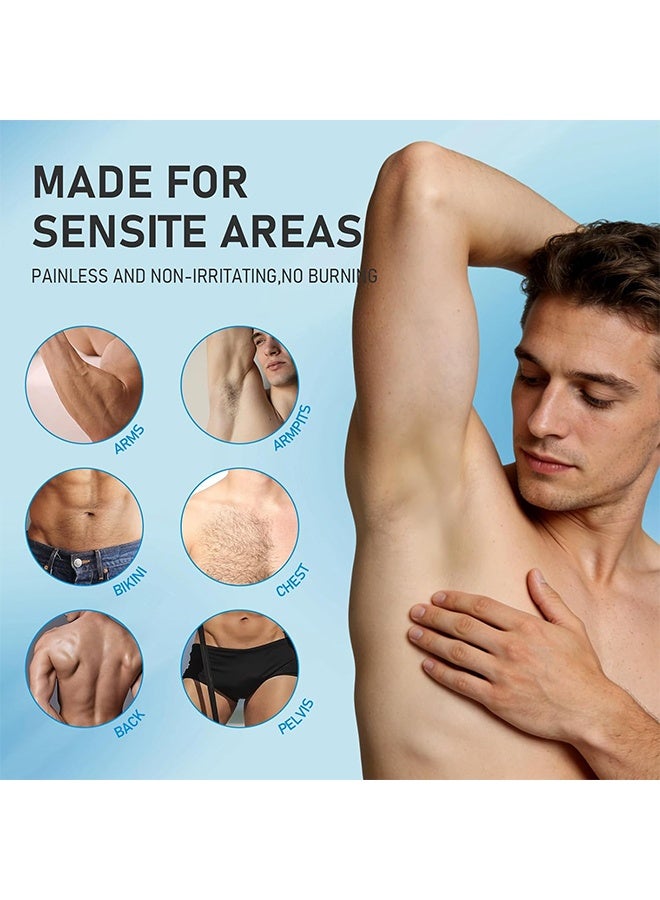 OceAura Hair Removal Cream For Men, Body Depilatory Cream, Effective Painless Flawless Depilatory Cream, Fast-Acting Body Hair Removal Cream For Arms Legs Chest, Moisturizing Soothing Painless Depilatory Cream, Soothing Depilatory For Unwanted Coarse Male Body Hair, 120g - Image 5
