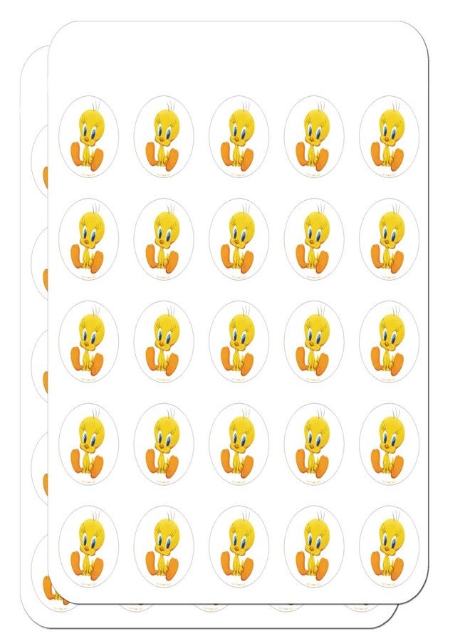 GRAPHICS & MORE Looney Tunes Cute Tweety 1" Planner Calendar Scrapbooking Crafting Clear Stickers - Image 1