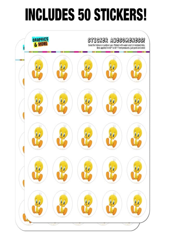 GRAPHICS & MORE Looney Tunes Cute Tweety 1" Planner Calendar Scrapbooking Crafting Clear Stickers - Image 3