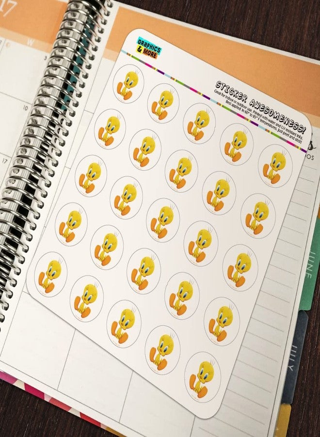 GRAPHICS & MORE Looney Tunes Cute Tweety 1" Planner Calendar Scrapbooking Crafting Clear Stickers - Image 5