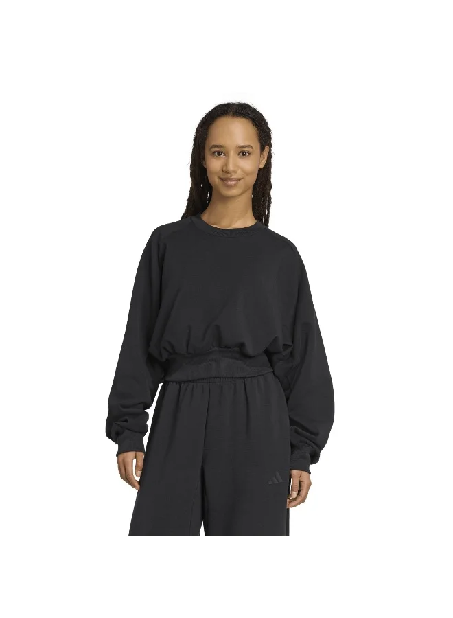 Adidas Adidas W All Szn Sl Sw Black Sweatshirt (Long Sleeve) Sweatshirts For Women