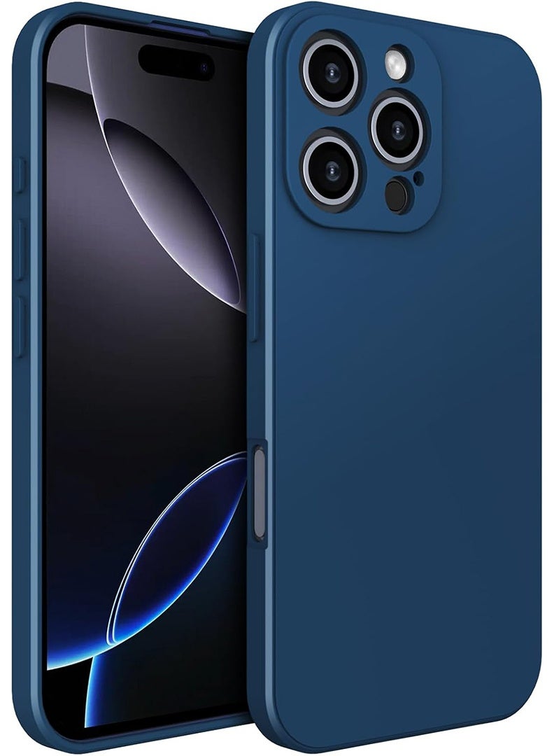 Case Up Compatible with iPhone 16 Pro 6.3 Inch Case, Premium Liquid Silicone [Camera Protection] [Soft Anti-Scratch Microfiber Lining] Shockproof Protective Slim Phone Cover for iPhone 16 Pro, Navy - Image 1