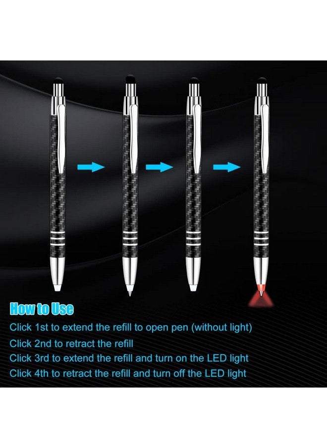 Glovion - Lighted Tip Pen With Stylus 3In1 Led Penlight Light Up Pen Light Ballpoint Pen With Light For Writing In The Dark Pack Of 3 Red Light Gl006 - Image 1