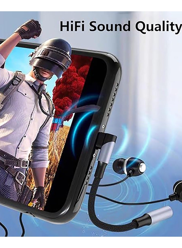 USB C to 3.5mm Audio Headphone Jack Adapter 90 Degree, for iPhone 16/16 Pro/15/Pro Max/Plus, USB C Aux Dongle Cable Cord Compatible with Samsung Galaxy S24 Ultra - Image 3