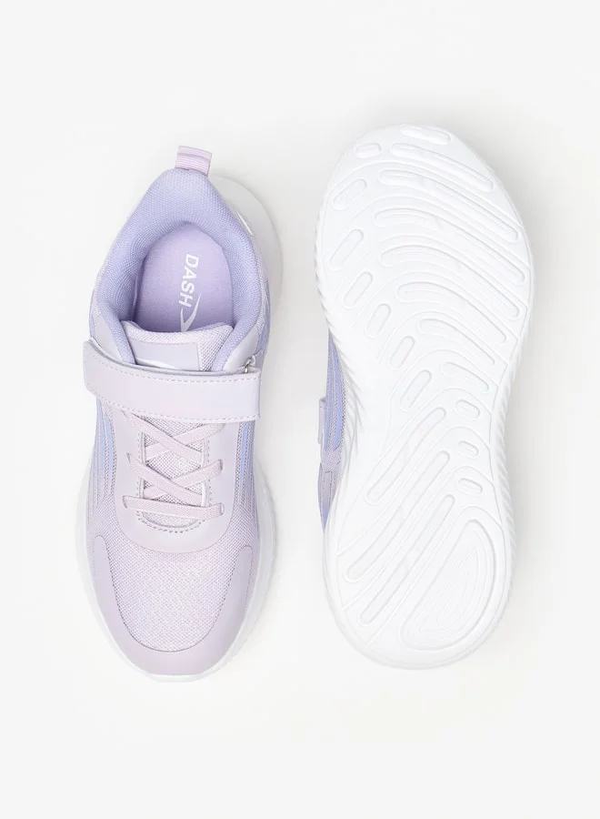 Dash Textured Sports Shoes with Hook and Loop Closure