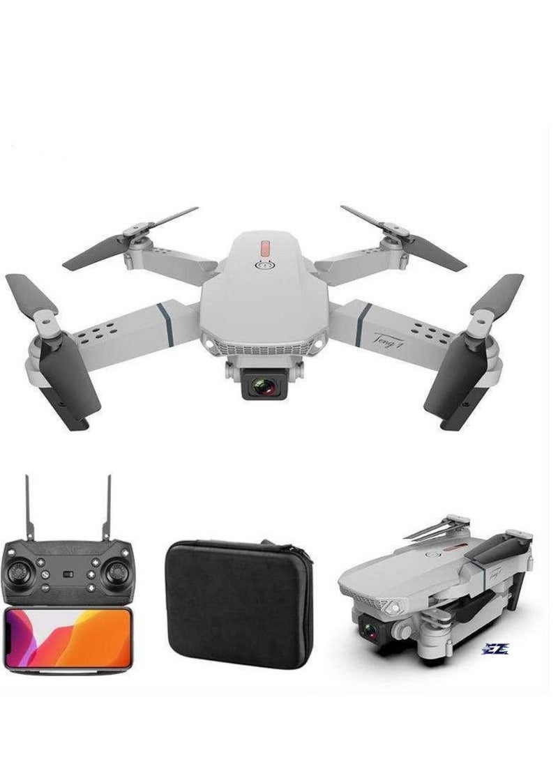 ELTRAZONE Foldable Quadcopter Drone with 360° Roll | 150m Range | Dual HD Camera Lens | 25-30 Min Flight Time | Speed Control, Gesture Manipulation, Optical Flow, Avoidance (Grey) - Image 1