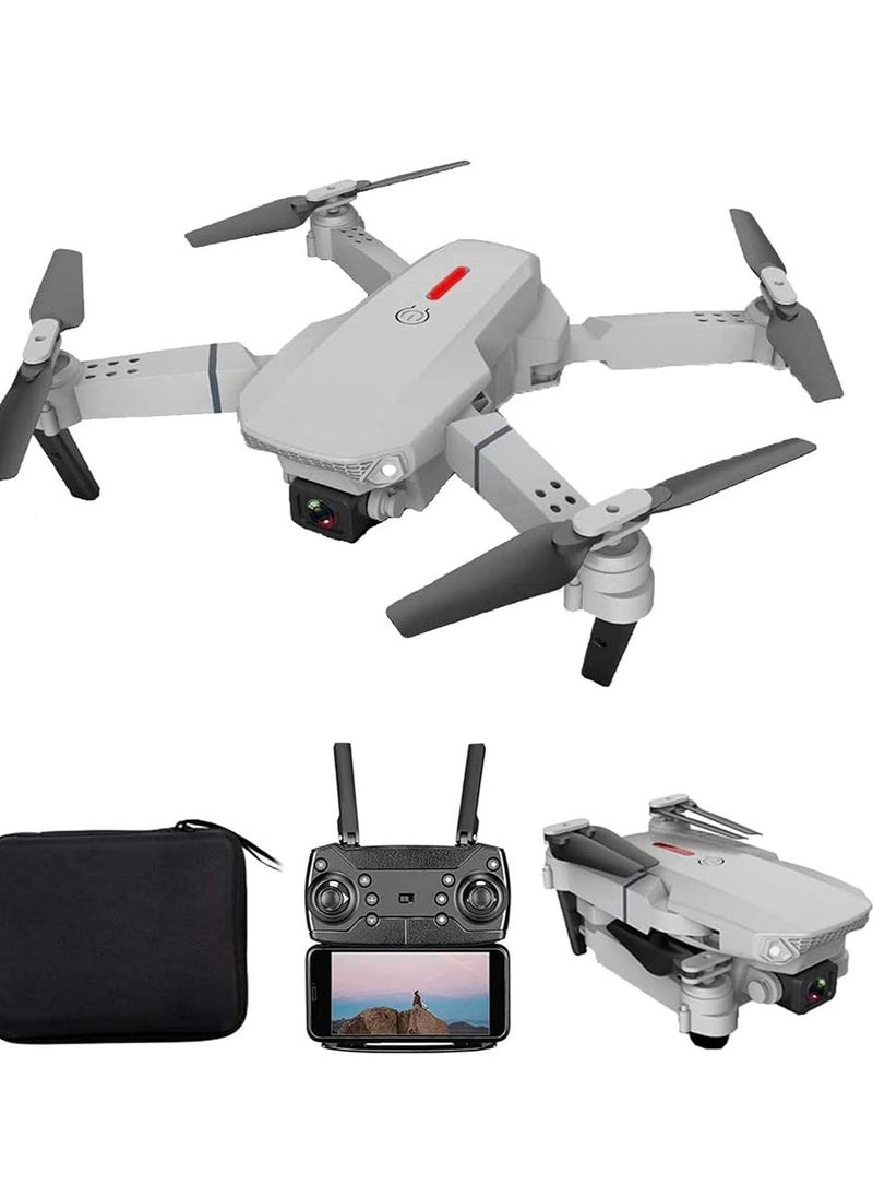 ELTRAZONE Foldable Quadcopter Drone with 360° Roll | 150m Range | Dual HD Camera Lens | 25-30 Min Flight Time | Speed Control, Gesture Manipulation, Optical Flow, Avoidance (Grey) - Image 3