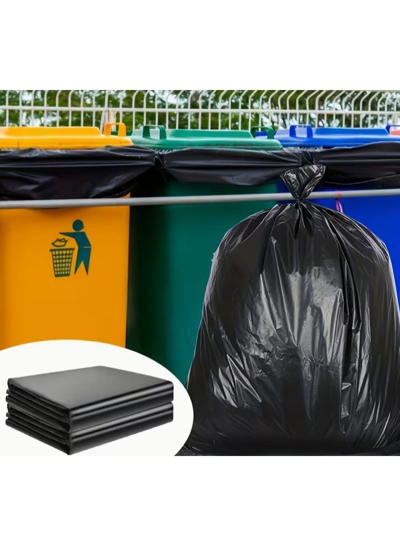 أكياس قمامة كبيرة شديدة التحمل، 10 كجم، 95 × 120 سم - أكياس نفايات صناعية وتجارية، بلاستيك سميك قوي للاستخدام في مواقع البناء والمستودعات والمطاعم والمنازل - عبوة كبيرة 10 كجم - Image 3