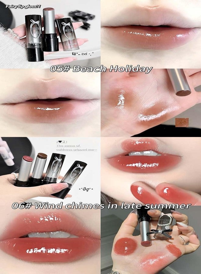 Cappuvini Retro Sweet And Cool Solid Lip Gloss | Smudge-Proof Color Lock Technology | Crystal Glossy Wet Look Lips | Comfortable Wear No Dryness | Curated Seasonal Color Options | Natural Pink Nude Brown | Instant Volume Plumping Effect | Affordable Luxury For Women Beauty Product (06# Wind Chimes in Late Summer, 4g) - Image 5