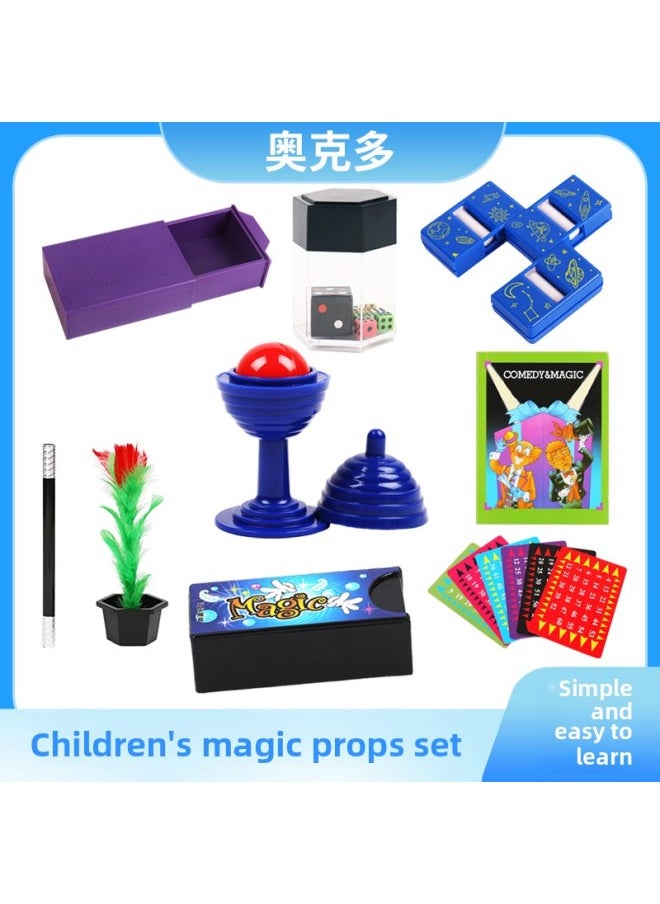 Generic - Children's Magic Props Suit Primary School Students Easy To Learn Magic Props See Details No Brand-Color:11 Types Of Pencil Coin-boxed (send Teaching) - Image 1