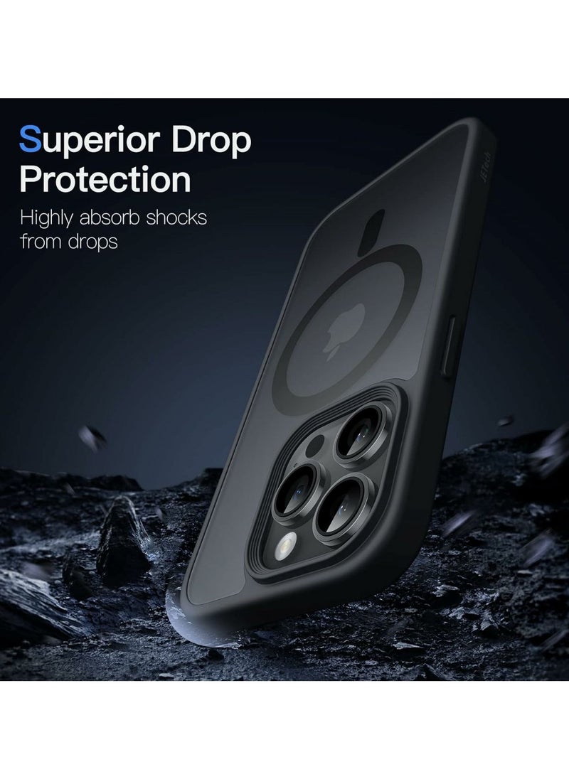 Denx Magnetic Case Compatible with iPhone 14 Pro Max 6.7 inches, Compatible with Magsafe, Translucent Matte Back Slim Shockproof (Black)  - Image 4