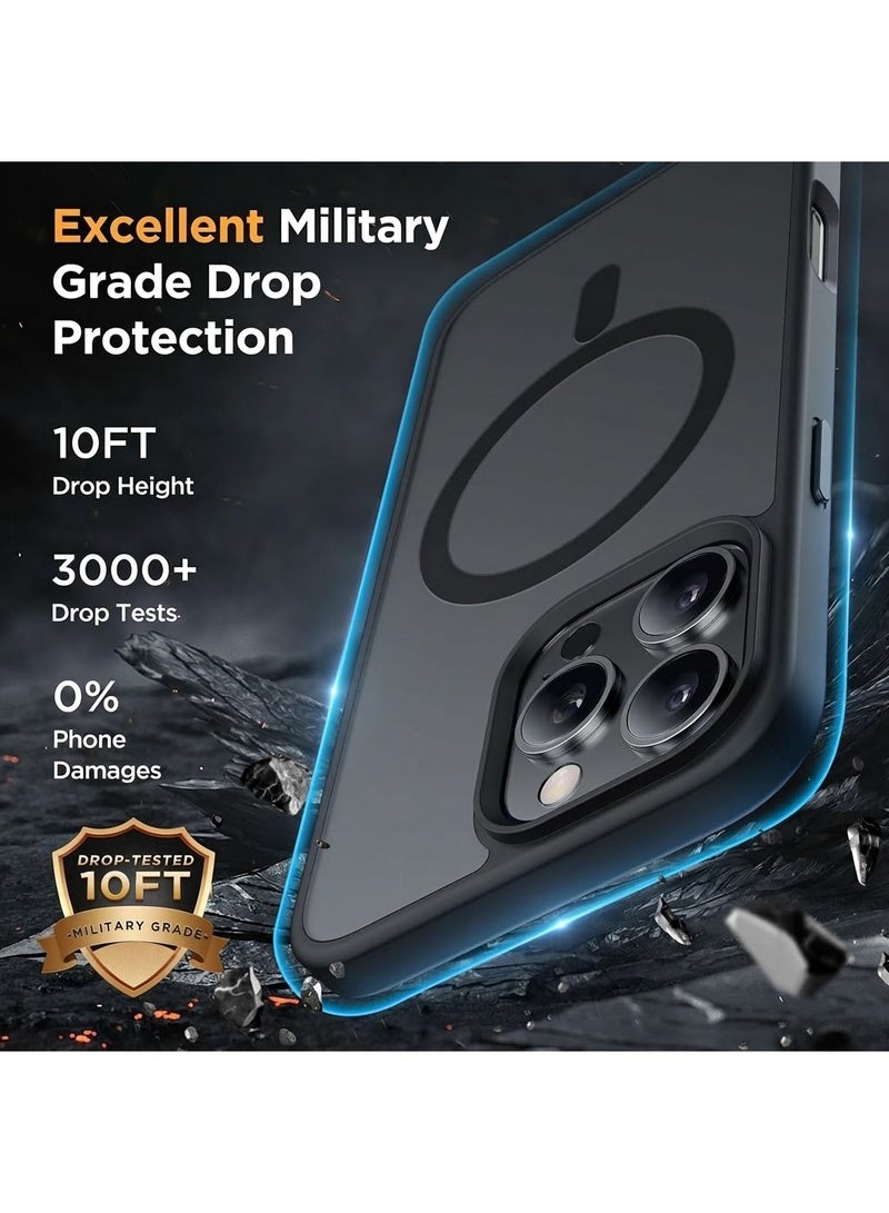 ACLIX Matte Magnetic Case for iPhone 14 Pro Max [Shockproof & Slim] Matte Hard Back Cover with High-Grade Protection | Black - Image 4