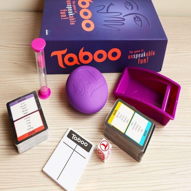 SNAPTRON ® Taboo Party Game – Hilarious Guessing Game for Adults & Teens | Classic Word Game for 4+ Players | Game Night Favorite with 260 Cards, Buzzer, Timer & Scorepad | Ages 13+ - Image 4