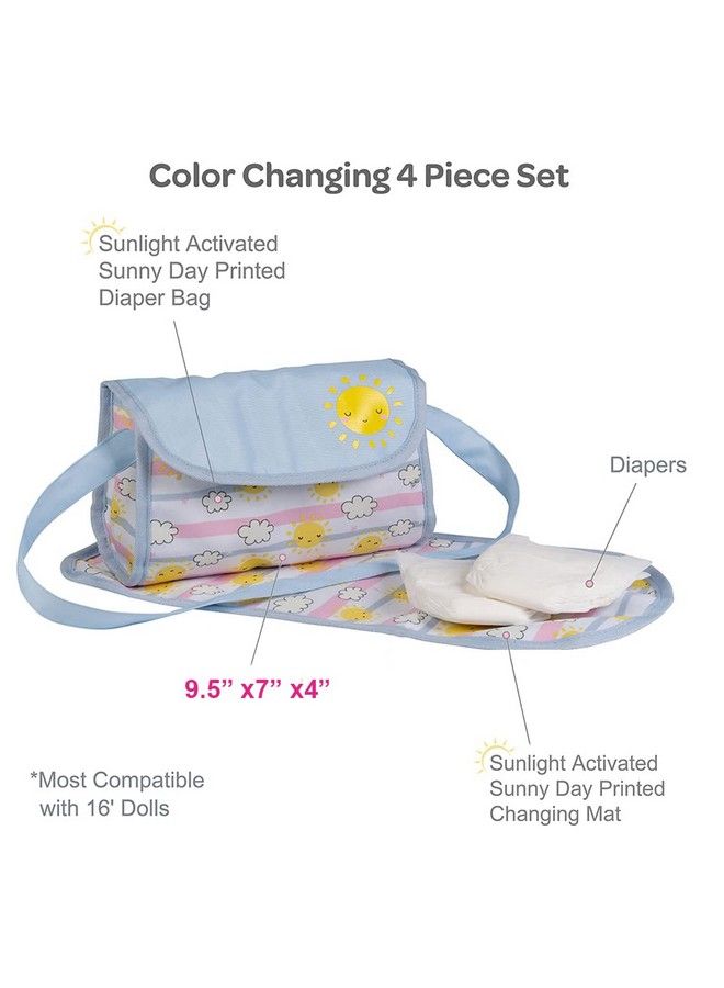 Adora Sunny Days Baby Doll Accessories Interactive Color Changing & Water Activated Baby Doll Diaper Bag Multi Color 13 Inch - Image 5