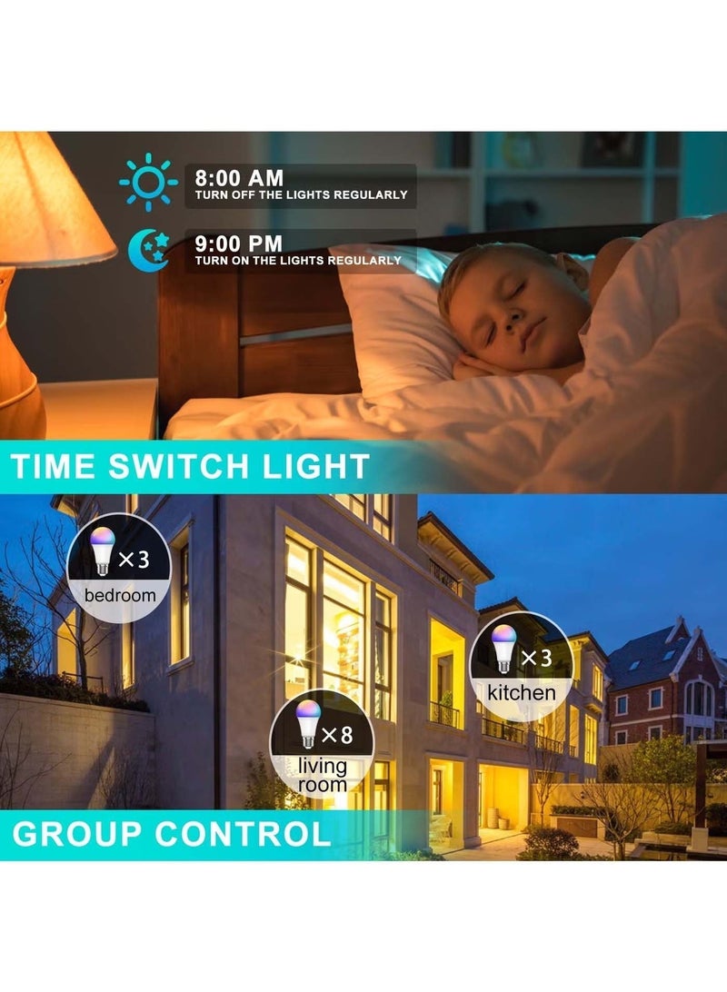 لمبة ذكية متغيرة اللون يتم التحكم فيها عبر البلوتوث لتتوافق مع Google Home، لا تتطلب محورًا، إعداد سلس وسهل - Image 5